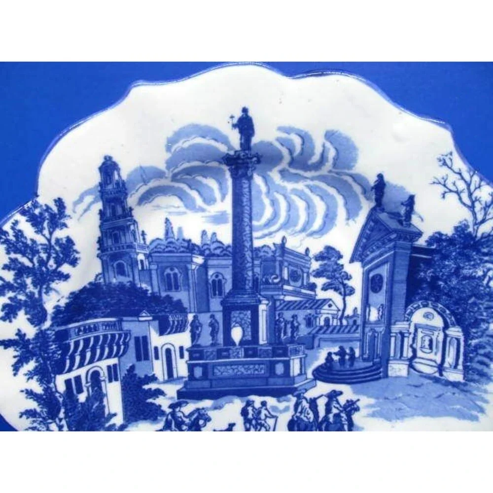 Victoria Ware Ironstone Blue Scenic Plate 12